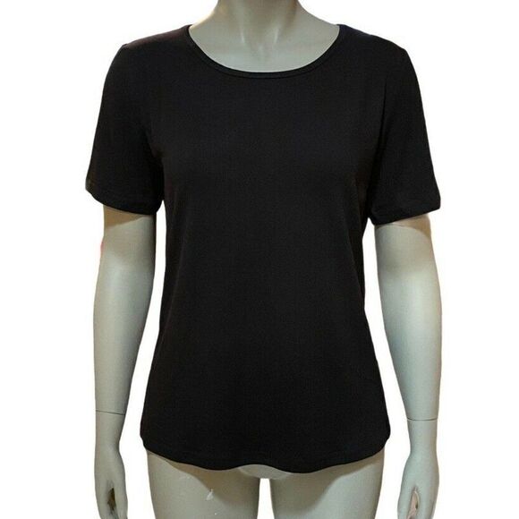 Chances R Tops - Chances R Black Basic T-Shirt Top Shirt Blouse NWT